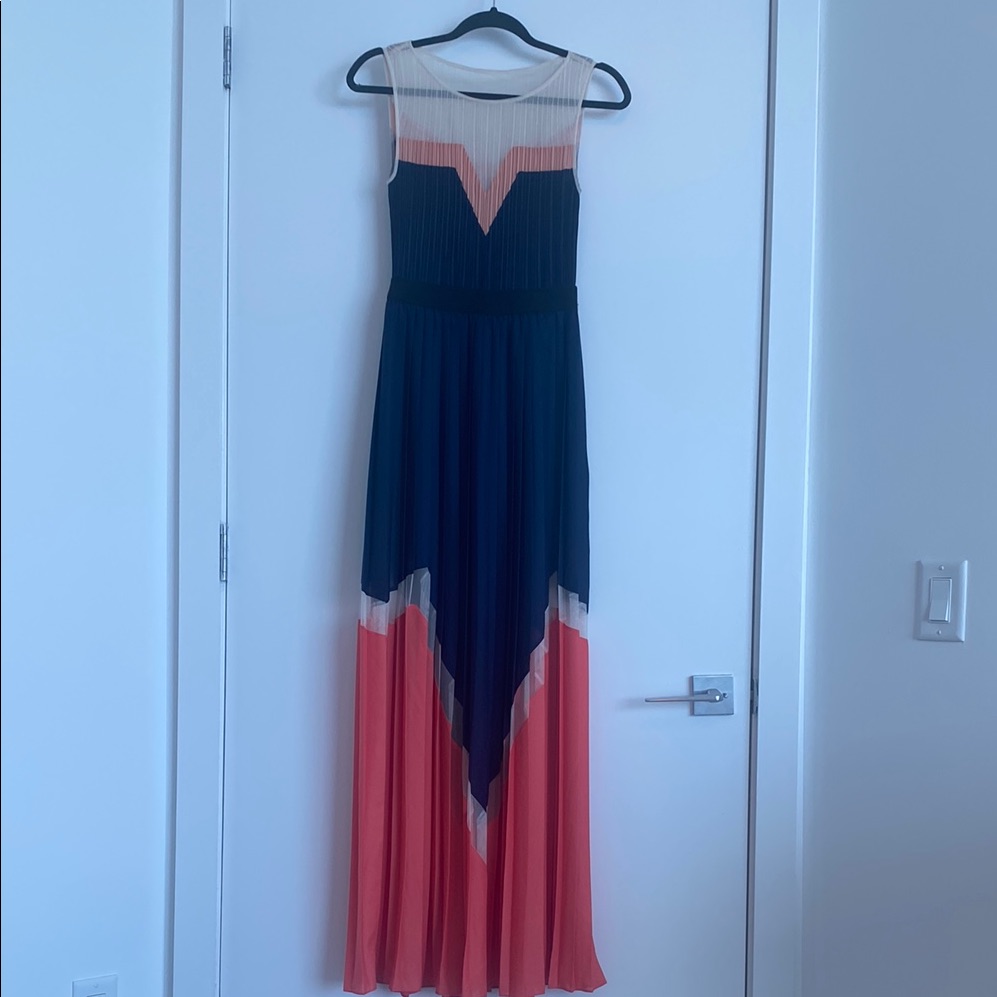 Brand New W/ Tags Bcbg Maxazria Cocktail Summer Colorblock Maxi Dress